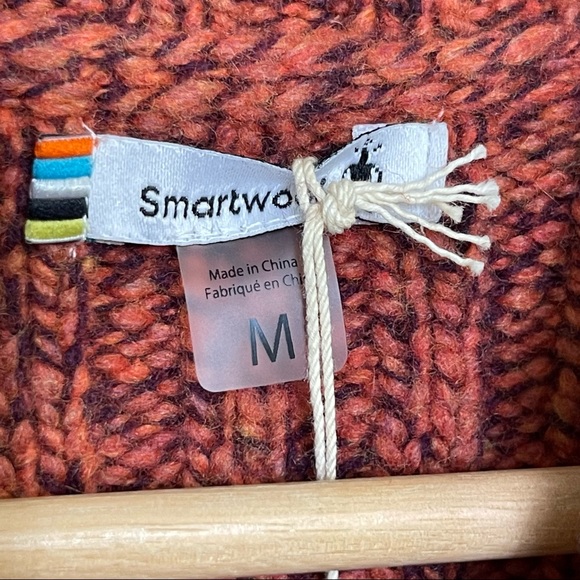 Smartwool Bell Meadow Sweater Woodsmoke-ginger Heather Marl Size Medium Orange - Picture 12 of 13